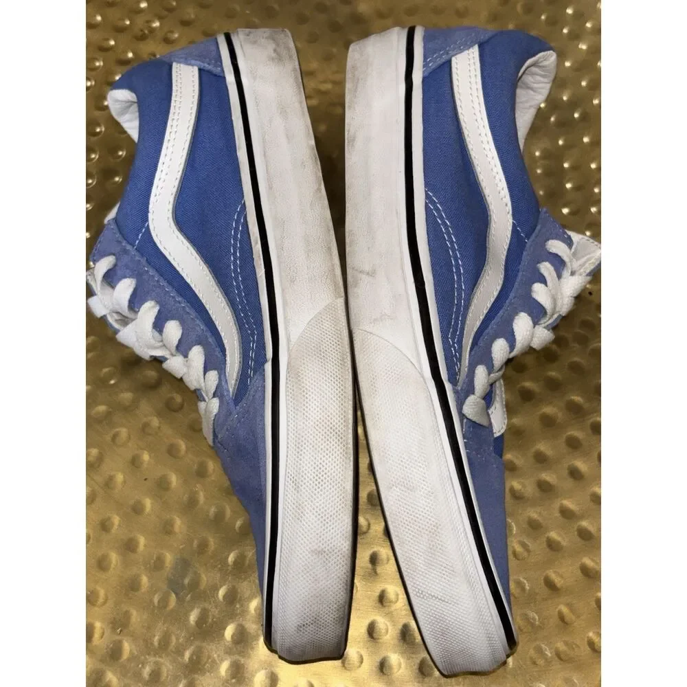 Vans Old Skool Blue White Canvas Men's Skate Casual Lace Up Sneakers